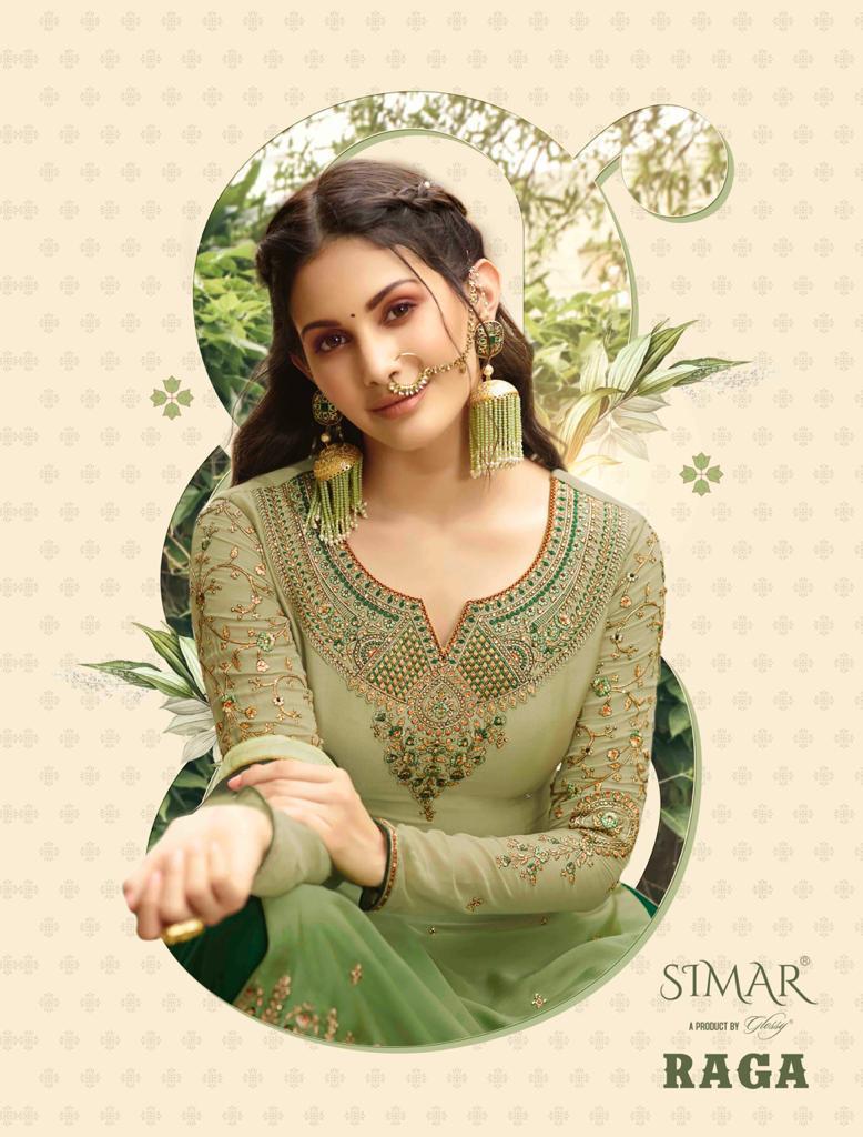 Glossy Simar Raga Satin Georgette With Embroidery And Swarov...