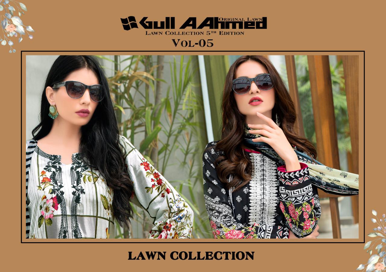 Gull Ahmed Vol 5 Pure Lawn Printed Regular Wear Dress Materi...