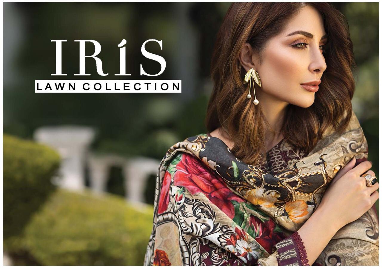 Iris Lawn Collection Pure Lawn Printed Pakistani Dress Mater...