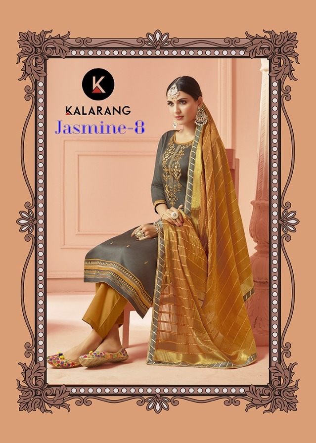 Kalarang Jasmine Vol 8 Jam Silk Cotton With Embroidery Work ...