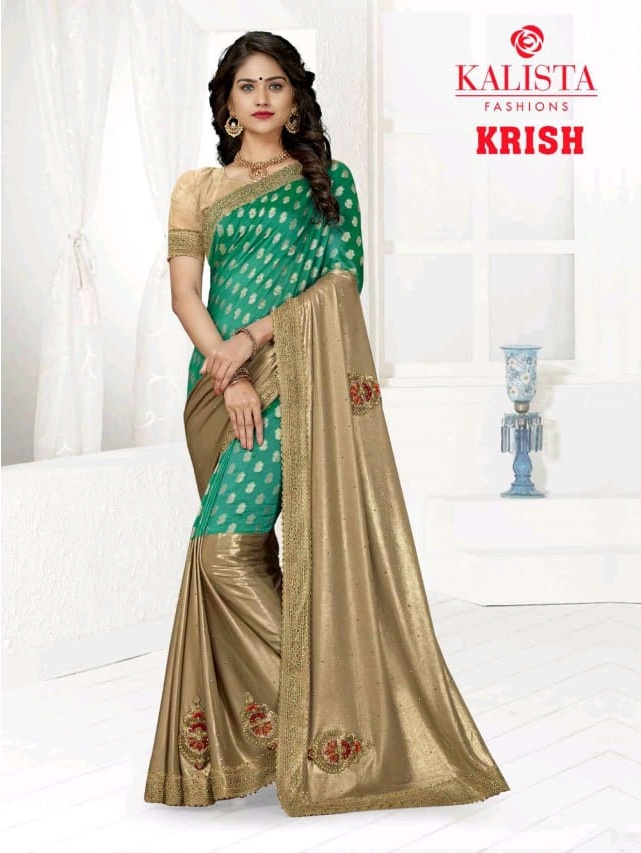 Kalista Fashion Krish Georgette With Embroidery Work Party W...