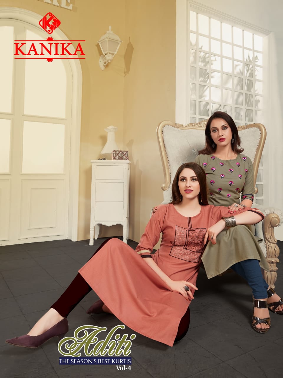 Kanika Aditi Vol 4 Rubi Silk With Embroidery Work Regular We...