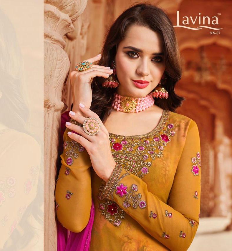 Lavina Suits Vol 7 Nx Georgette With Embroidery Work Dress M...