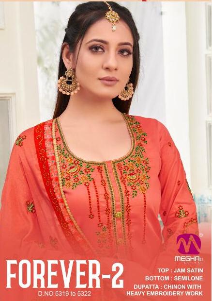 Meghali Suits Forever Vol 2 Jam Satin With Embroidery Work P...