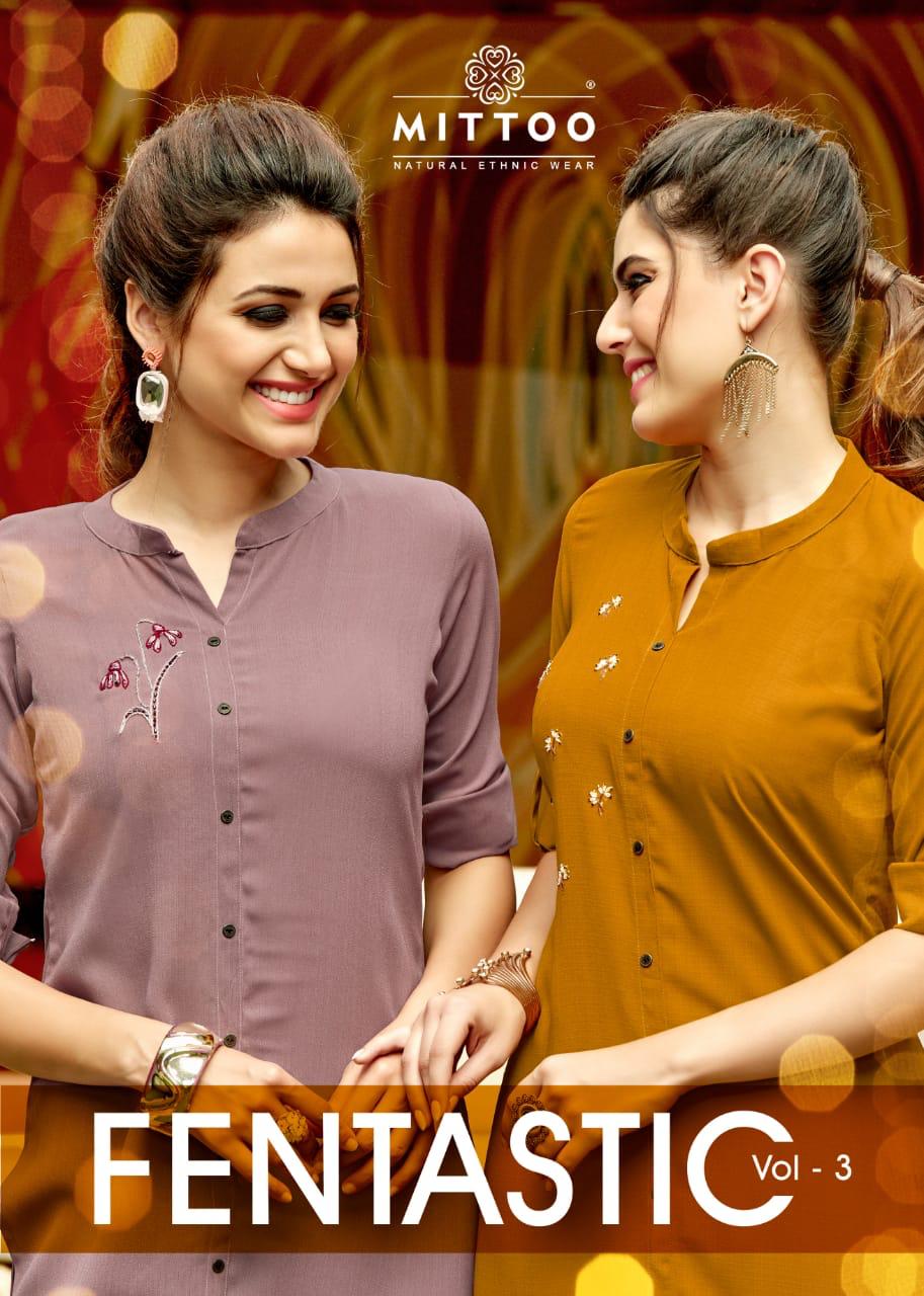 Mittoo Kurtis Fentastic Vol 3 Inbox With Embroidery Work Rea...