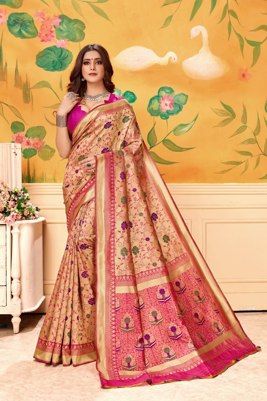 Monalisa Designer Heavy Traditional Woven Printed Silk Saree...