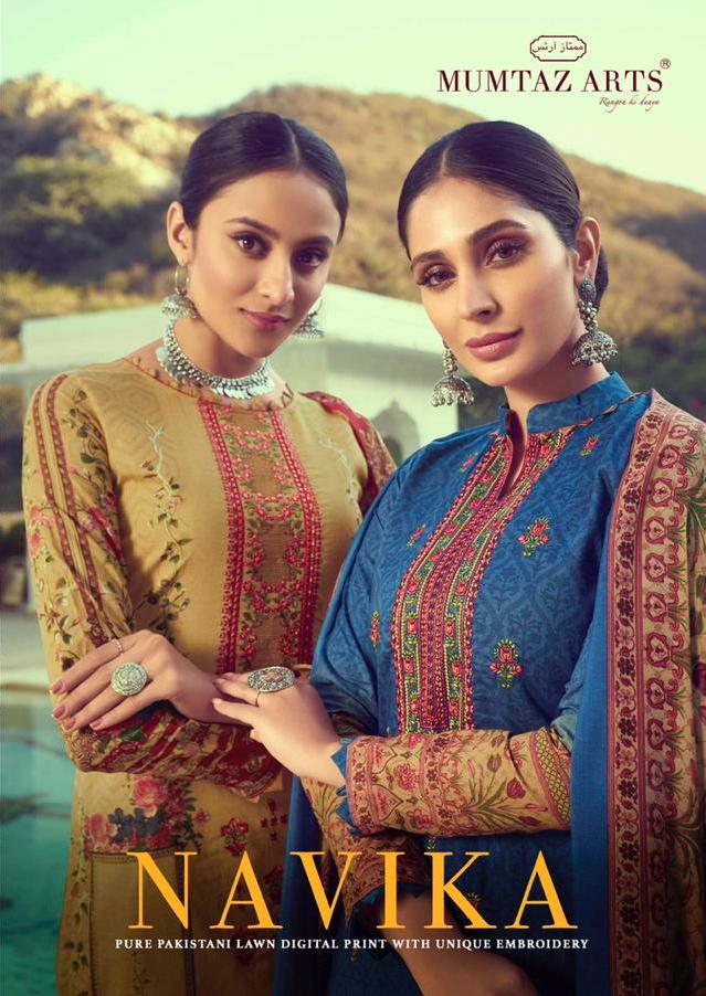 Mumtaz Arts Navika Lawn Cotton Printed With Embroidery Work ...