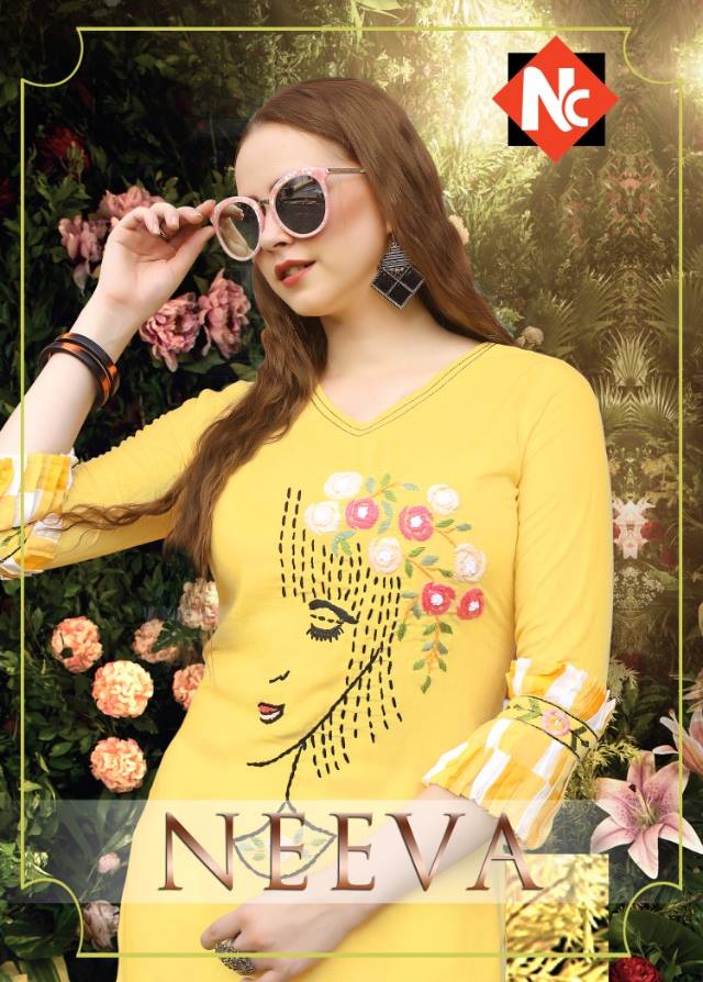 Neeti Neeva Fancy Embroidery And Handwork Readymade Kurtis W...