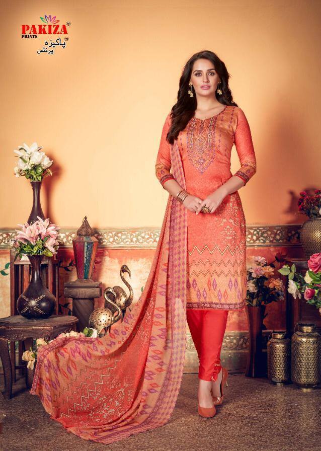 Pakiza Prints Pakiza Vol 29  Cotton Satin Neck Embroidery Wo...