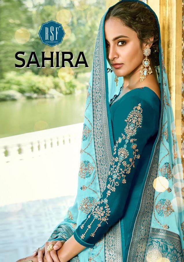 Rsf Sahira Satin Georgette With Embroidery And Diamond Work ...