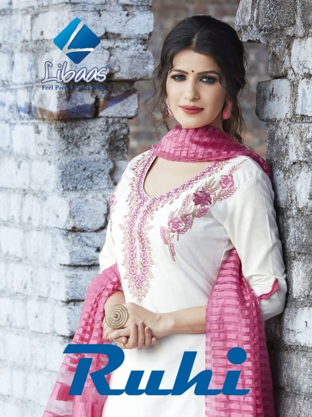 Ruhi Libaas Cotton With Embroidery Work Regular Wear Dress M...