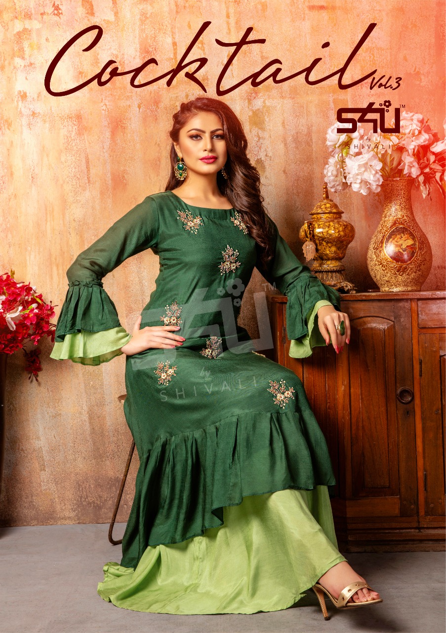 S4u Shivali Cocktail Vol 3 Designer Fancy Fabric With Embroi...