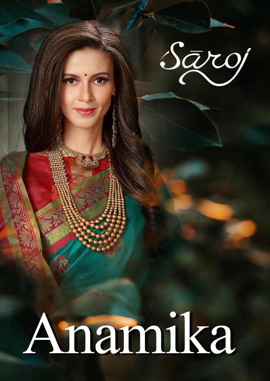 Saroj Sarees Anamika Cotton Silk With Chit Pallu Casual Wear...