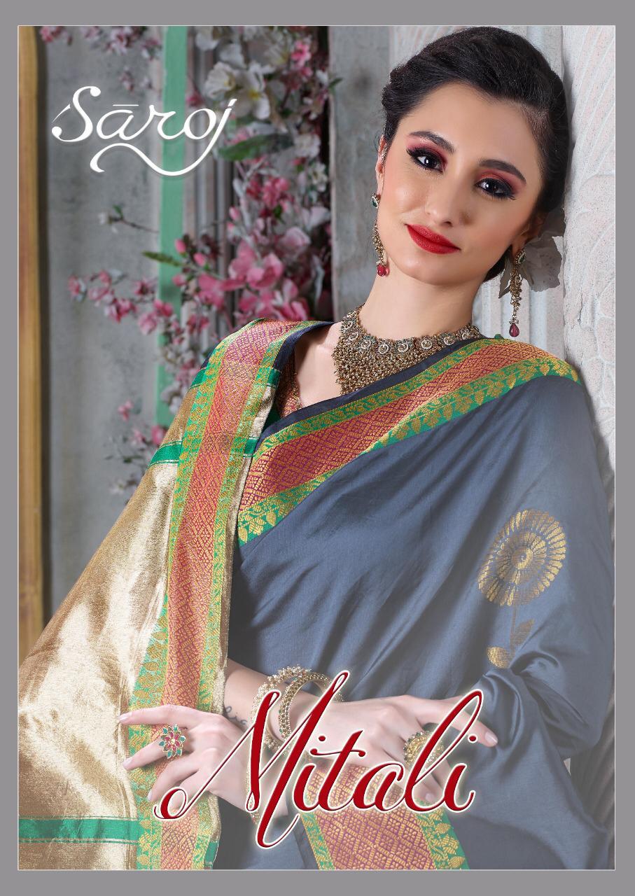Saroj Sarees Mitali Cotton Silk With Chit Pallu Casual Wear ...