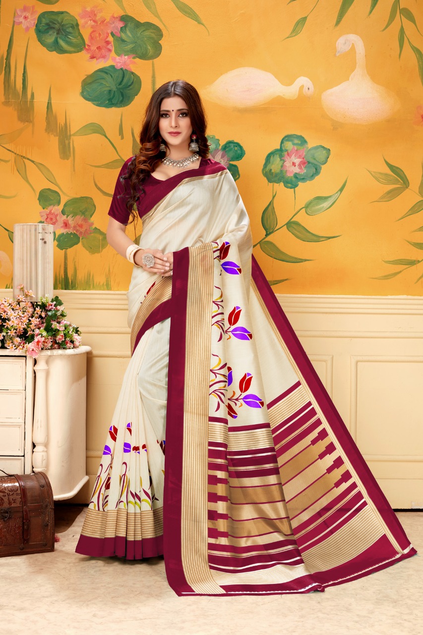 Shakha Designer Khadi Silk With Woven Print Sarees Collectio...