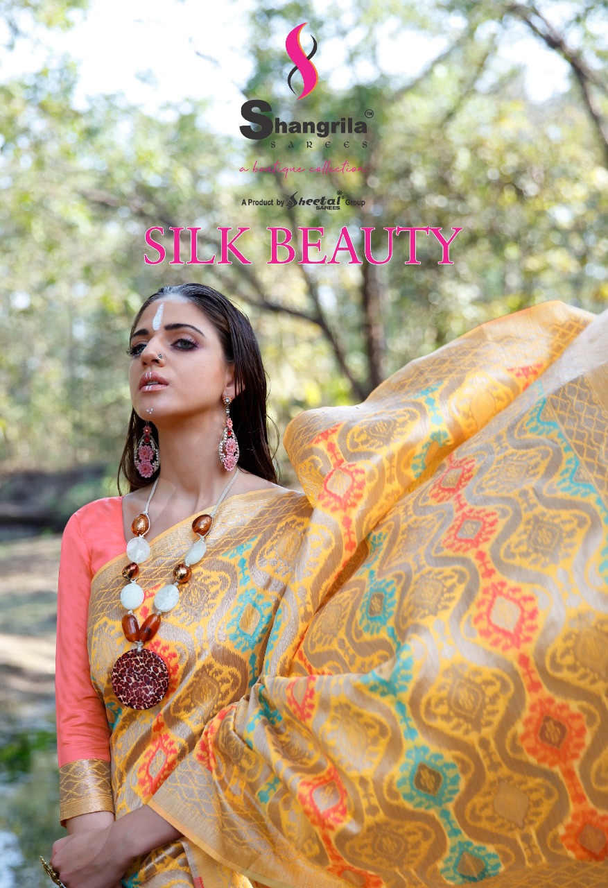 Shangrila Designer Silk Beauty Handloom Silk Casual Wear Sar...
