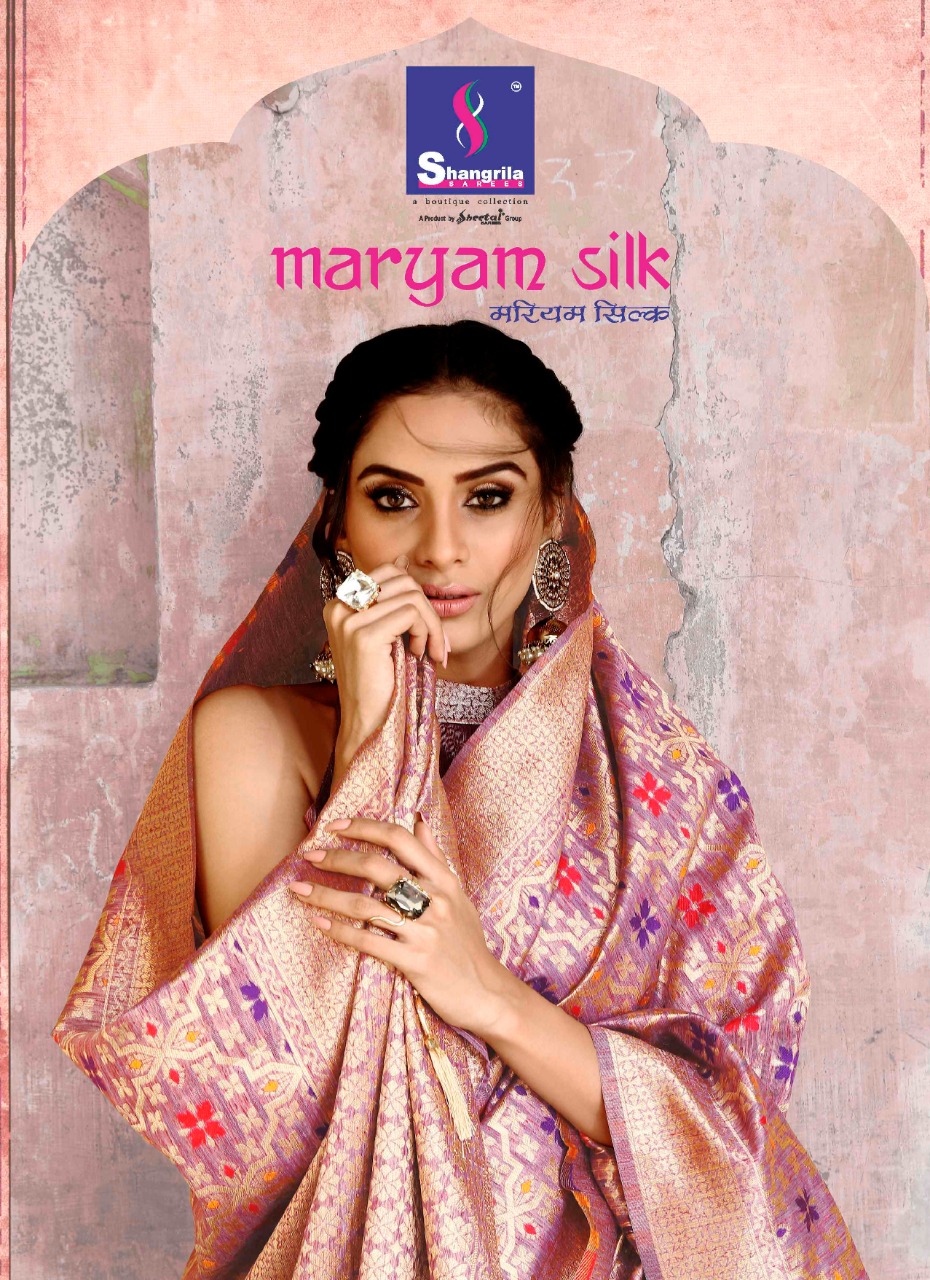 Shangrila Designer Maryam Silk Traditional Weaving Zari Silk...