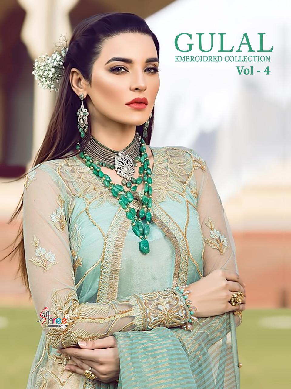 Shree Fabs Gulal Embroidered Collection Vol 4 Heavy Net Geor...