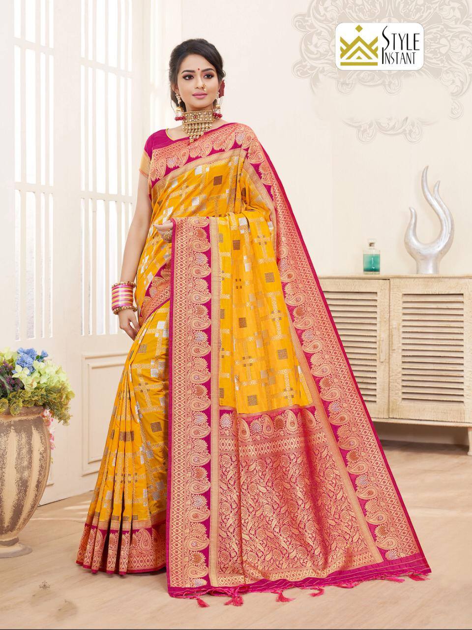 Style Instant Anushka Silk Pure Dolla Linen Silk Sarees Coll...