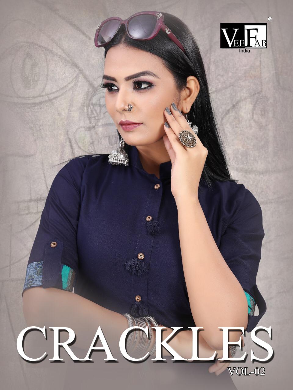 Vee Fab India Crackles Vol 2 Rayon Printed Regular Wear Read...