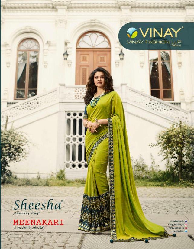 Vinay Fashion Sheesha Meenakari Minakari Silk And Sparkle Si...