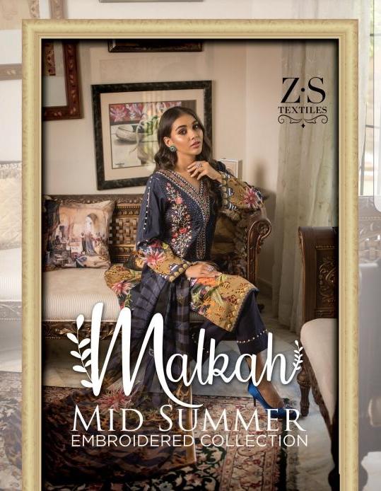 Zs Textile Mulkhan Mid Summer Cotton Digital Printed With Em...
