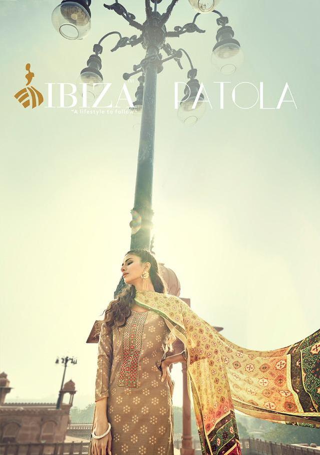 Ibiza Patola Designer Banarasi Weave Self Jacquard With Embr...