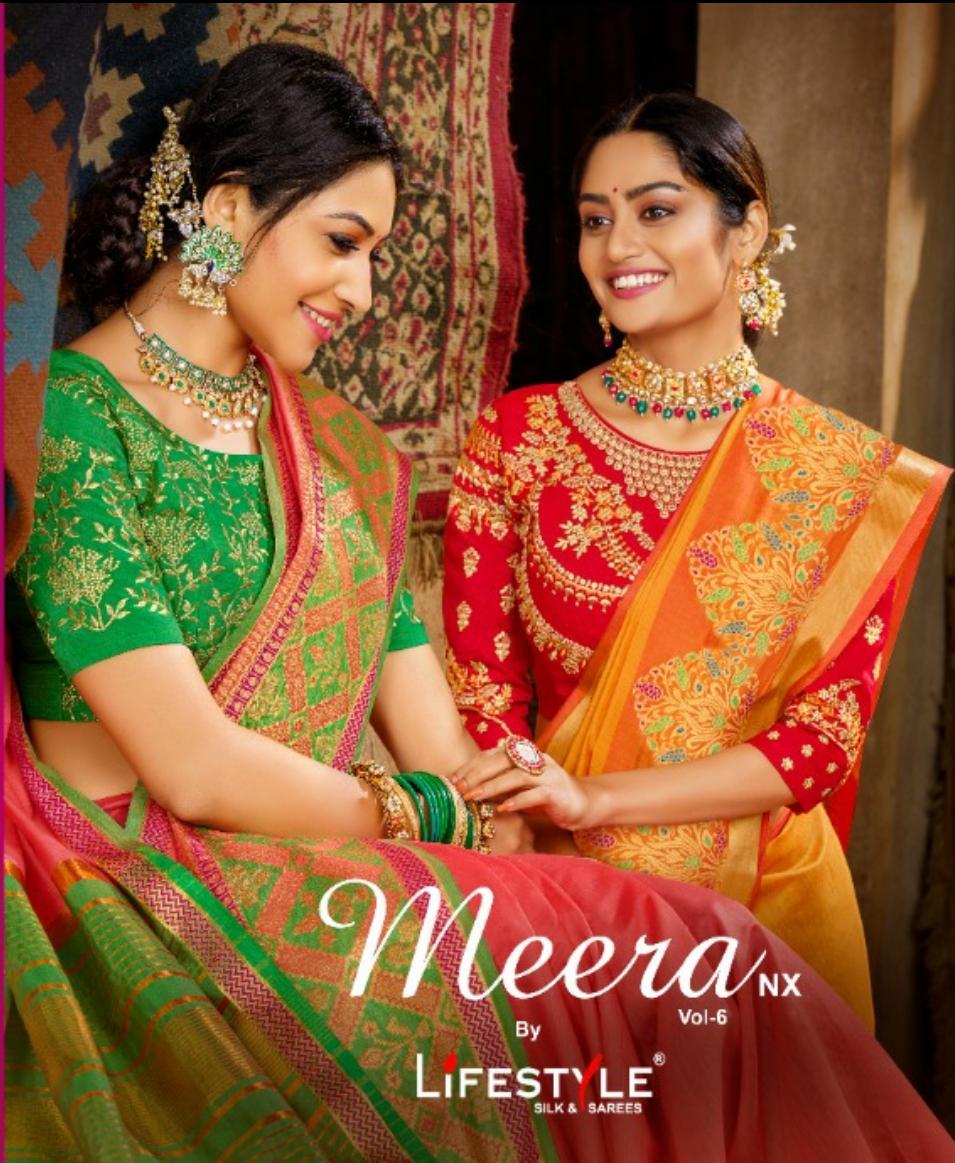 Lifestyle Sarees Meera Vol 6 Nx Traditional Silk Party Wear ...