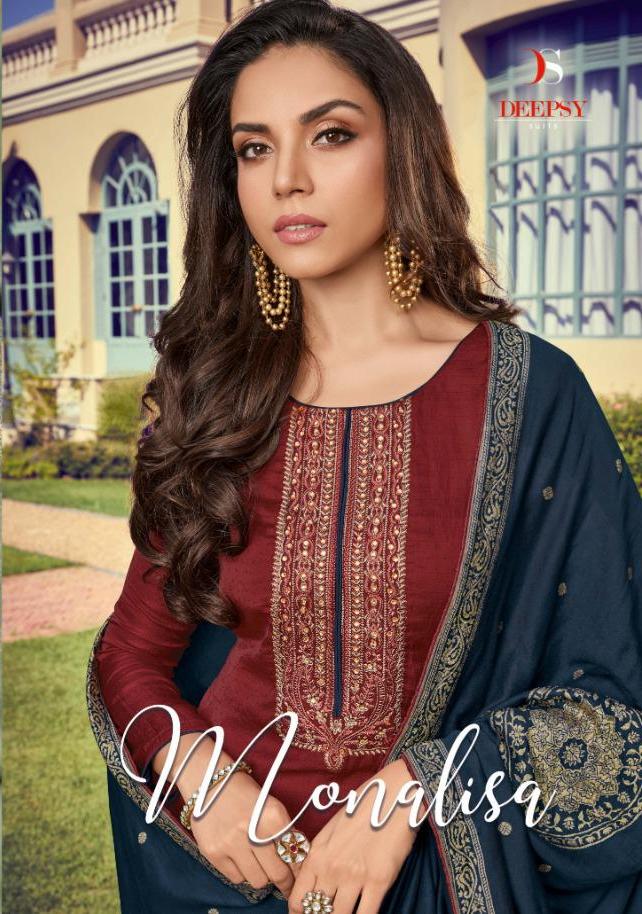 Deepsy Suits Monalisa Designer Printed Silk With Embroidery ...