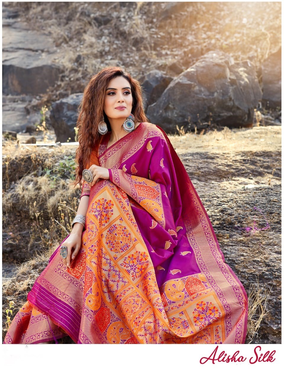 Alisha Silk Traditional Pure Soft Weaving Silk Sarees Collec...