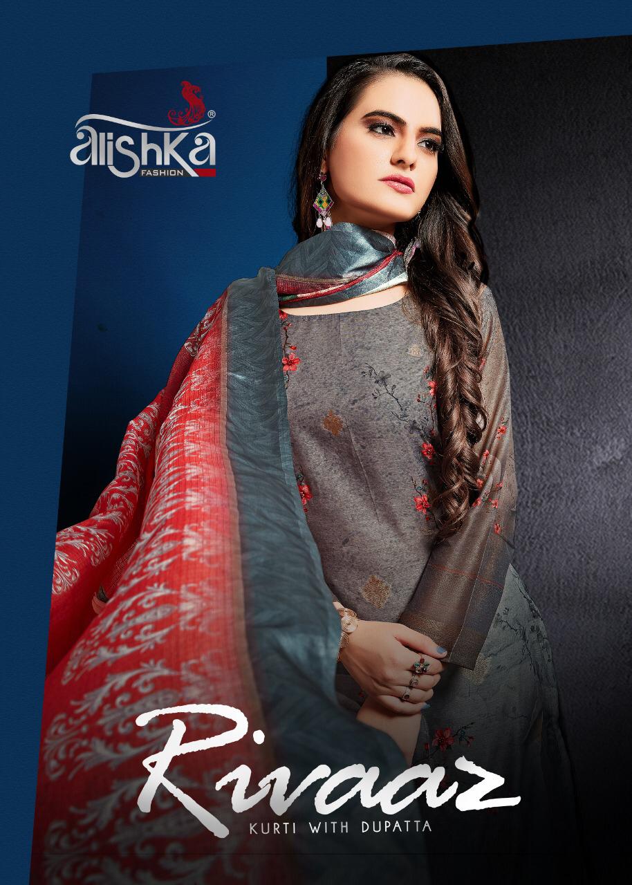 Alishka Fashion Rivaaz Silk Jacquard Digital Print With Hand...