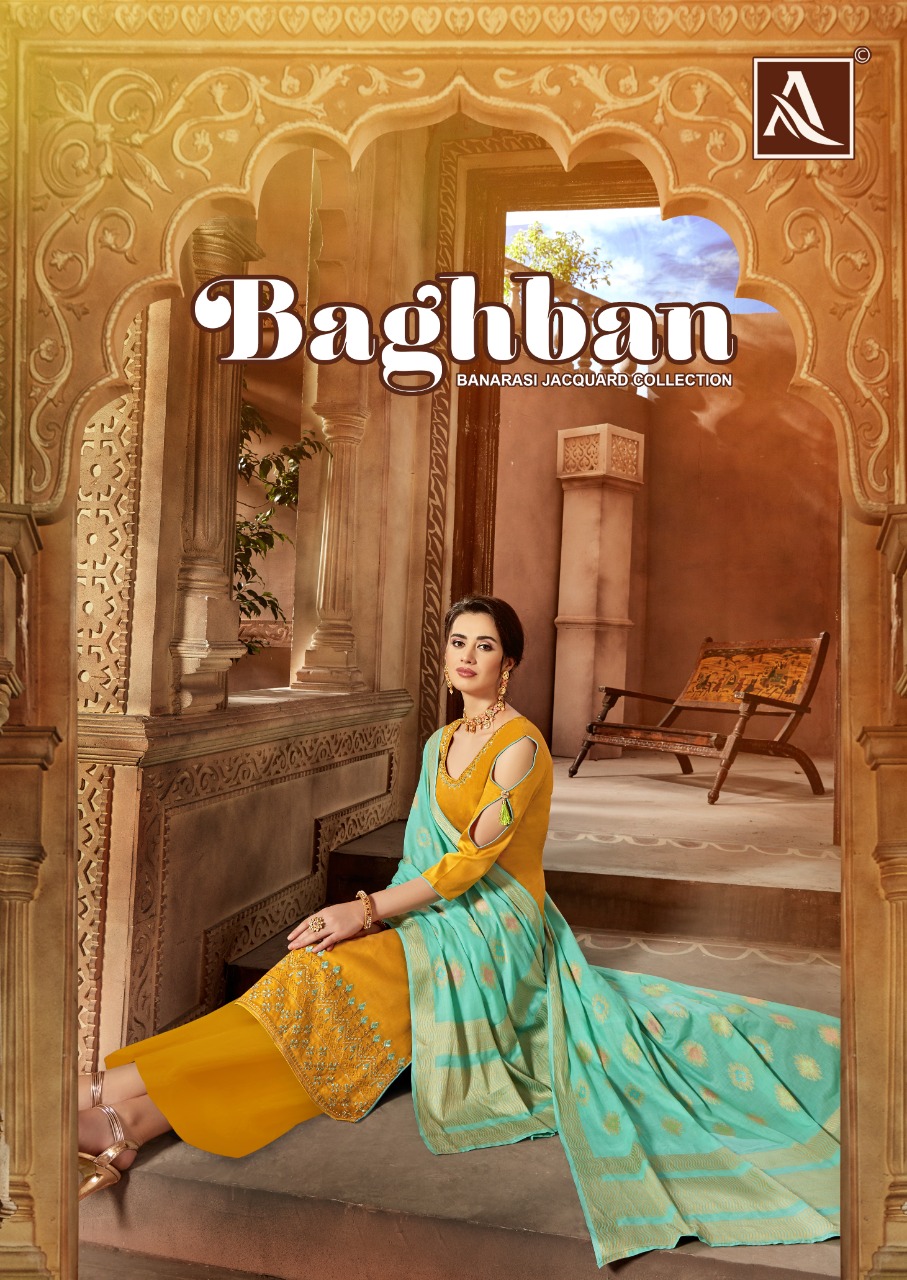 Alok Suits Baghban Designer Pure Jam Satin With Thread Embro...