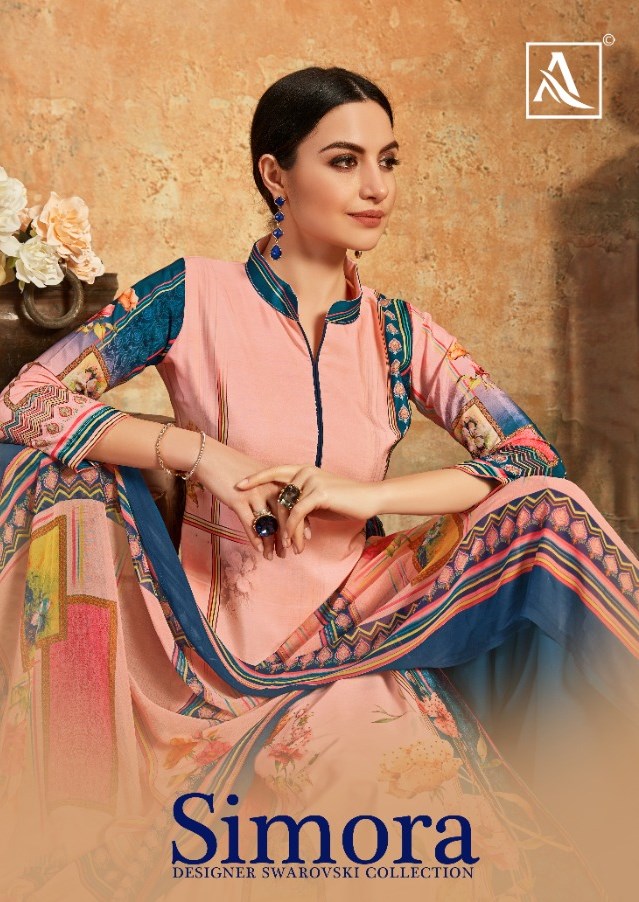 Alok Suits Simora Digital Printed Pure French Crepe With Swa...