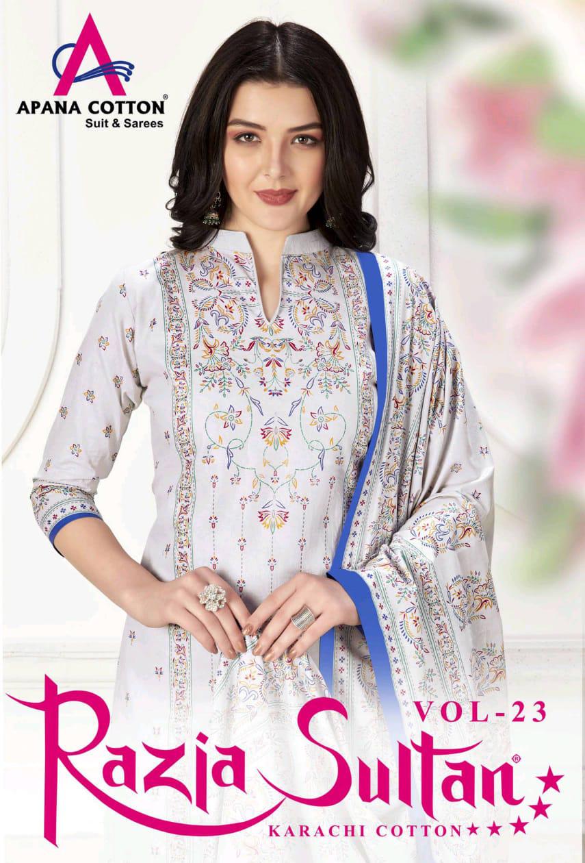 Apana Cotton Razia Sultan Vol 23 Cotton Printed Regular Wear...
