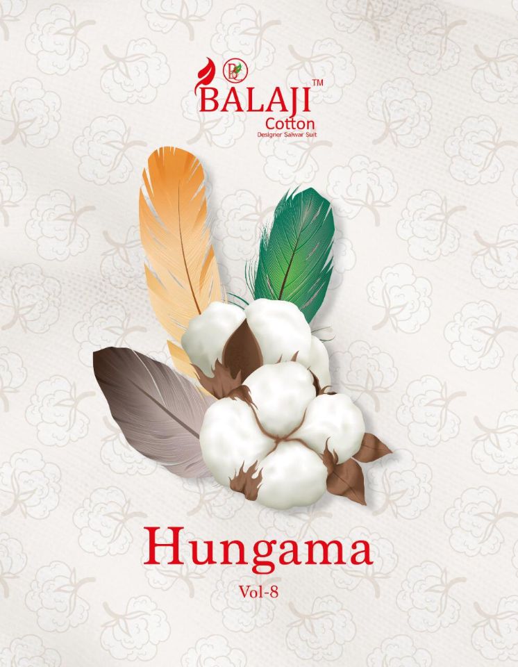 Balaji Cotton Hungama Vol 8 Printed Cotton Dress Material Co...