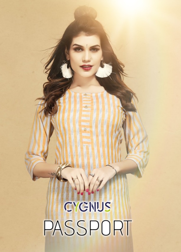 Cygnus Passport Cotton With Embroidery Work Readymade Kurtis...