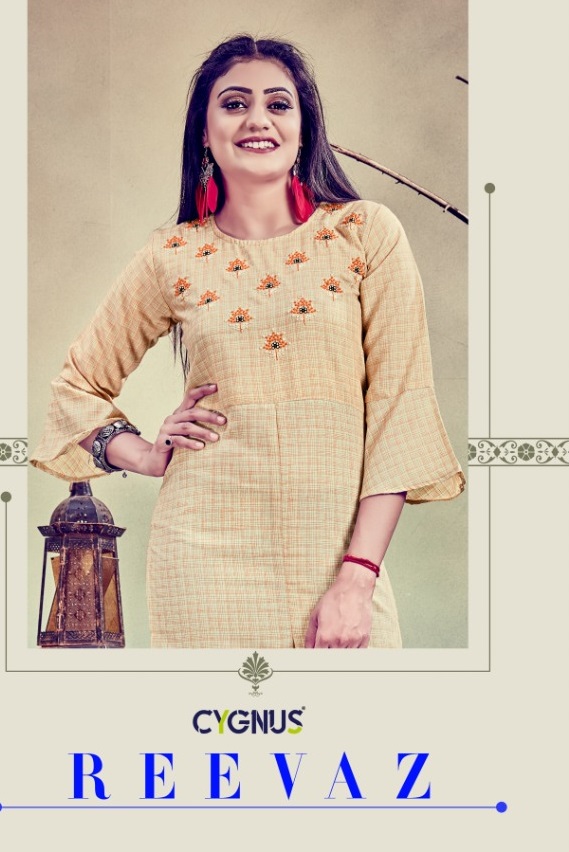 Cygnus Reevaz Fancy With Embroidery Work Readymade Kurtis At...