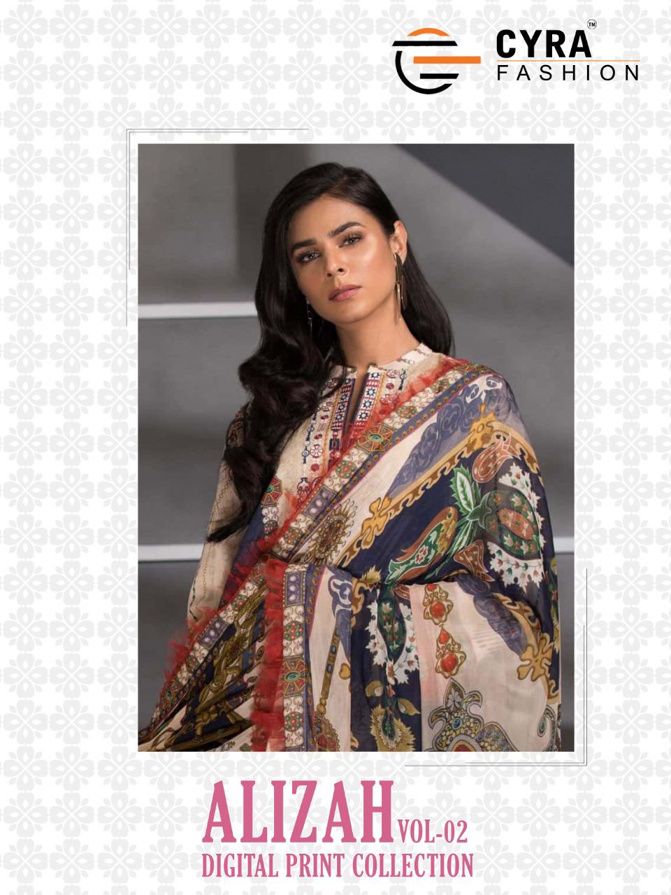 Cyra Fashion Alizah Vol 2 Printed Embroidered Muslin Silk Pa...