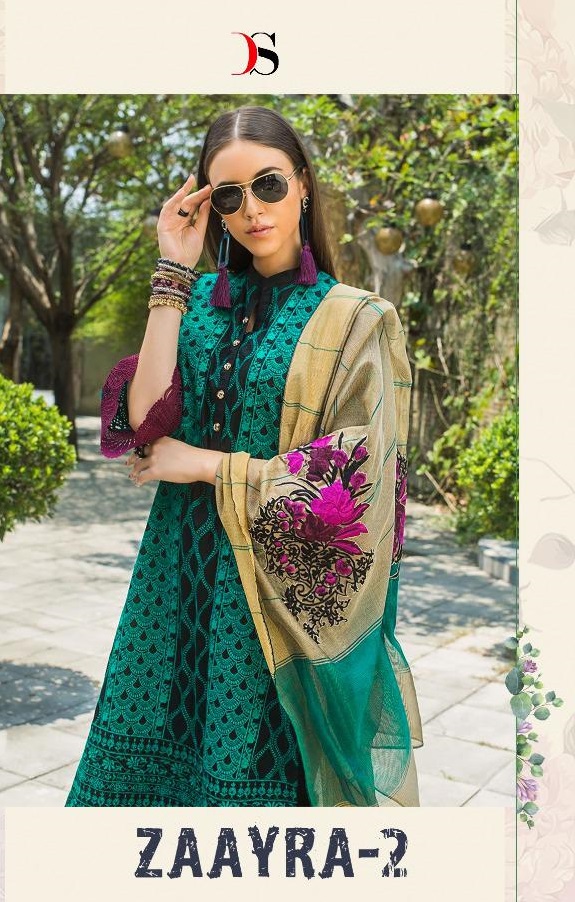 Deepsy Suits Zaayra Vol 2 Printed Pure Cotton With Embroider...