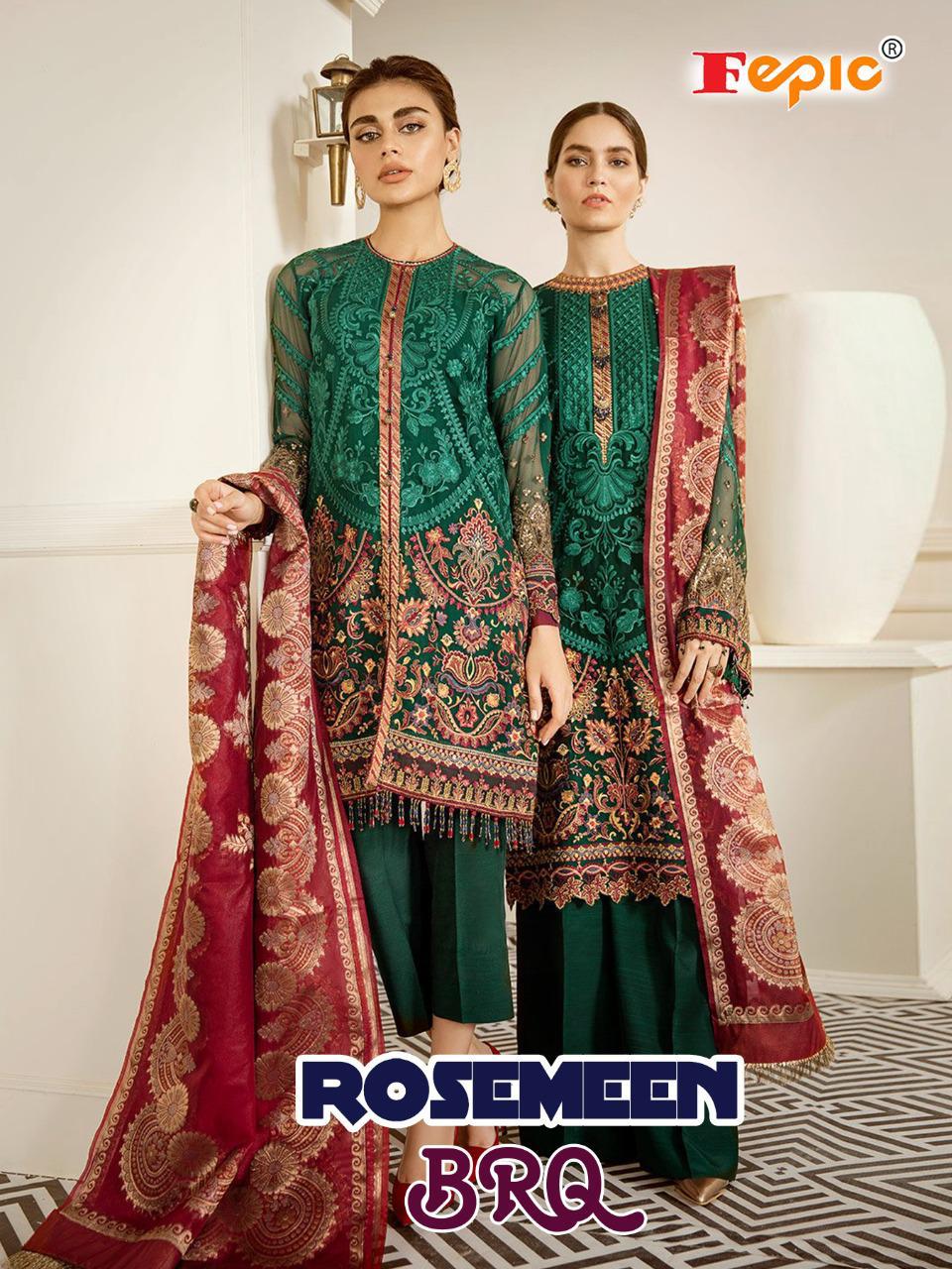 Fepic Rosemeen Brq Net Georgette Pakistani Dress Material At...