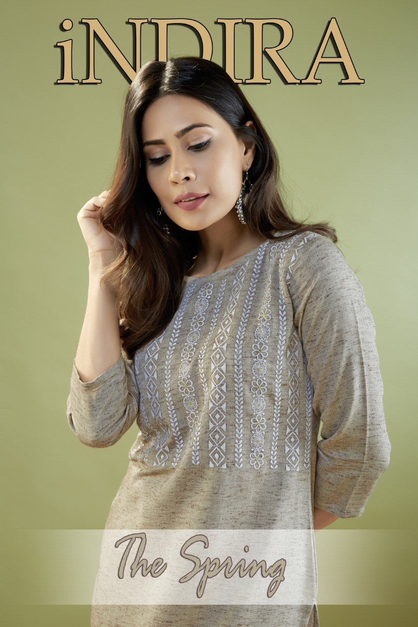 Indira Apparels The Spring Rayon Cotton With Embroidery Work...