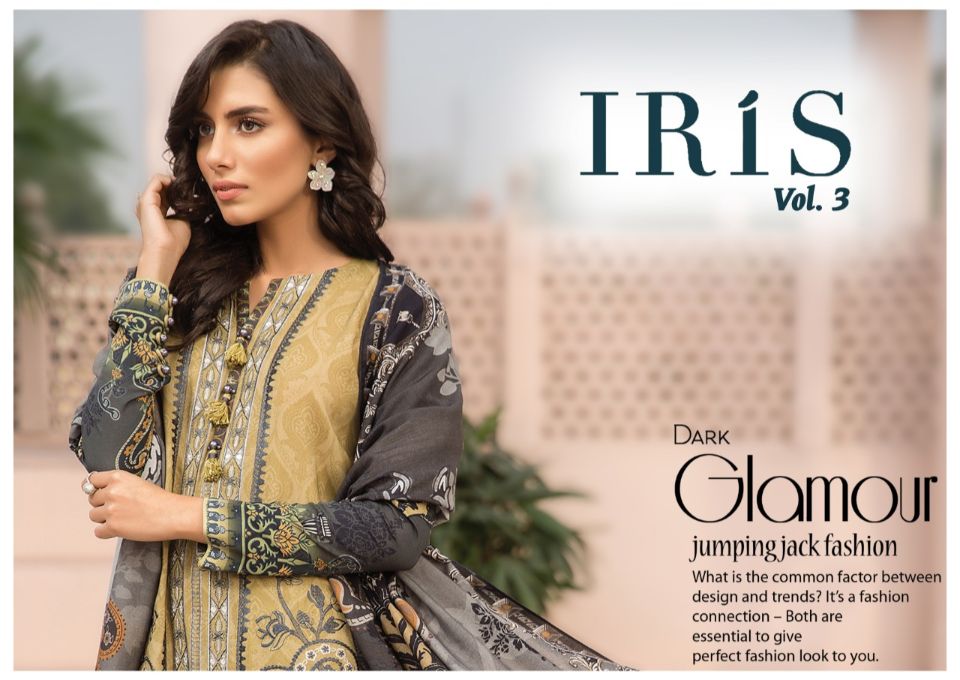 Iris Vol 3  Karachi Cotton Printed Pakistani Dress Material ...