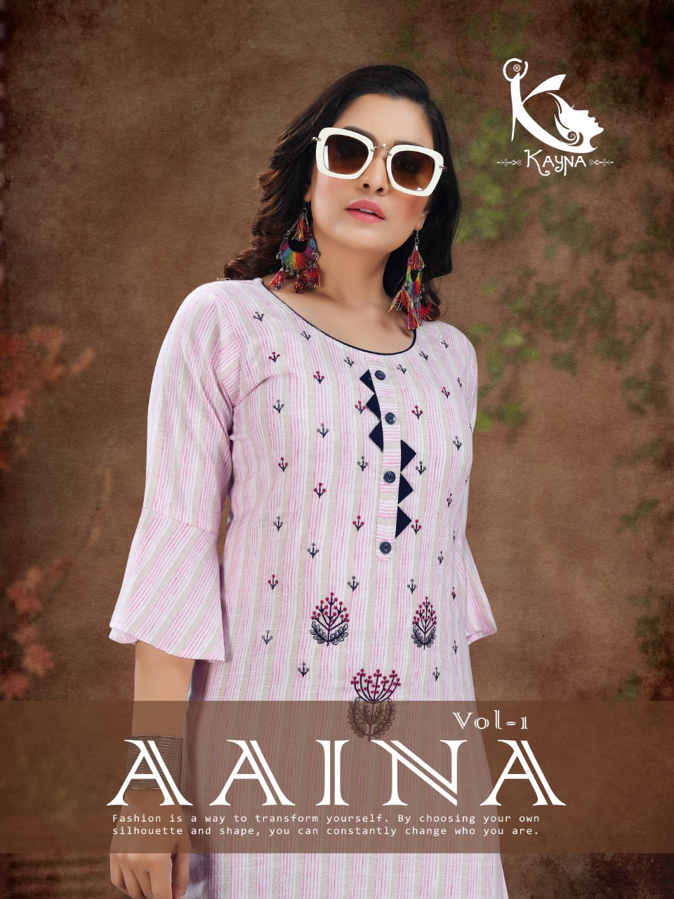 Kayna Aaina Vol 1 Rayon With Embroidery Work Readymade Kurti...