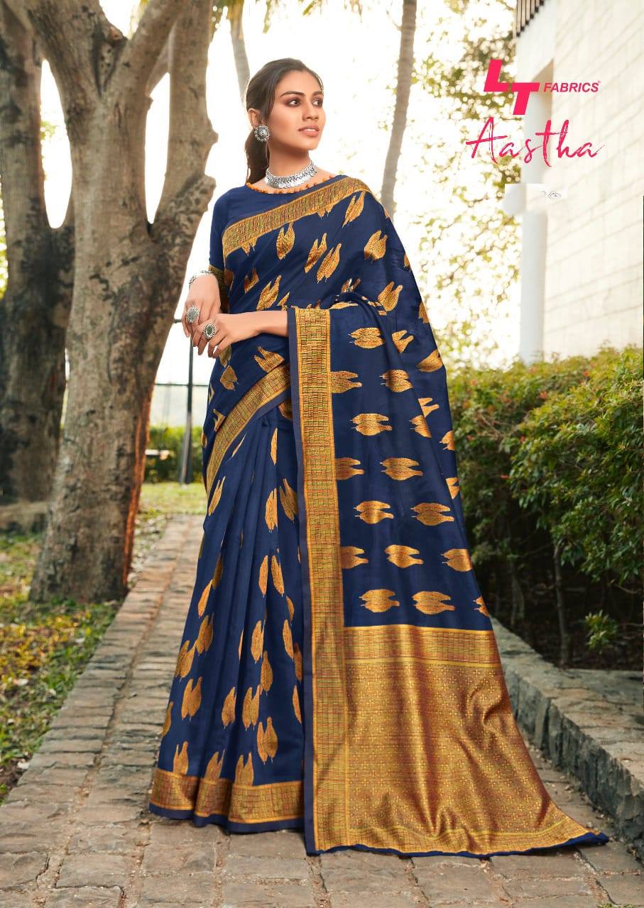 Lt Fabrics Aastha Cotton Silk Resam Weaving Sarees Collectio...