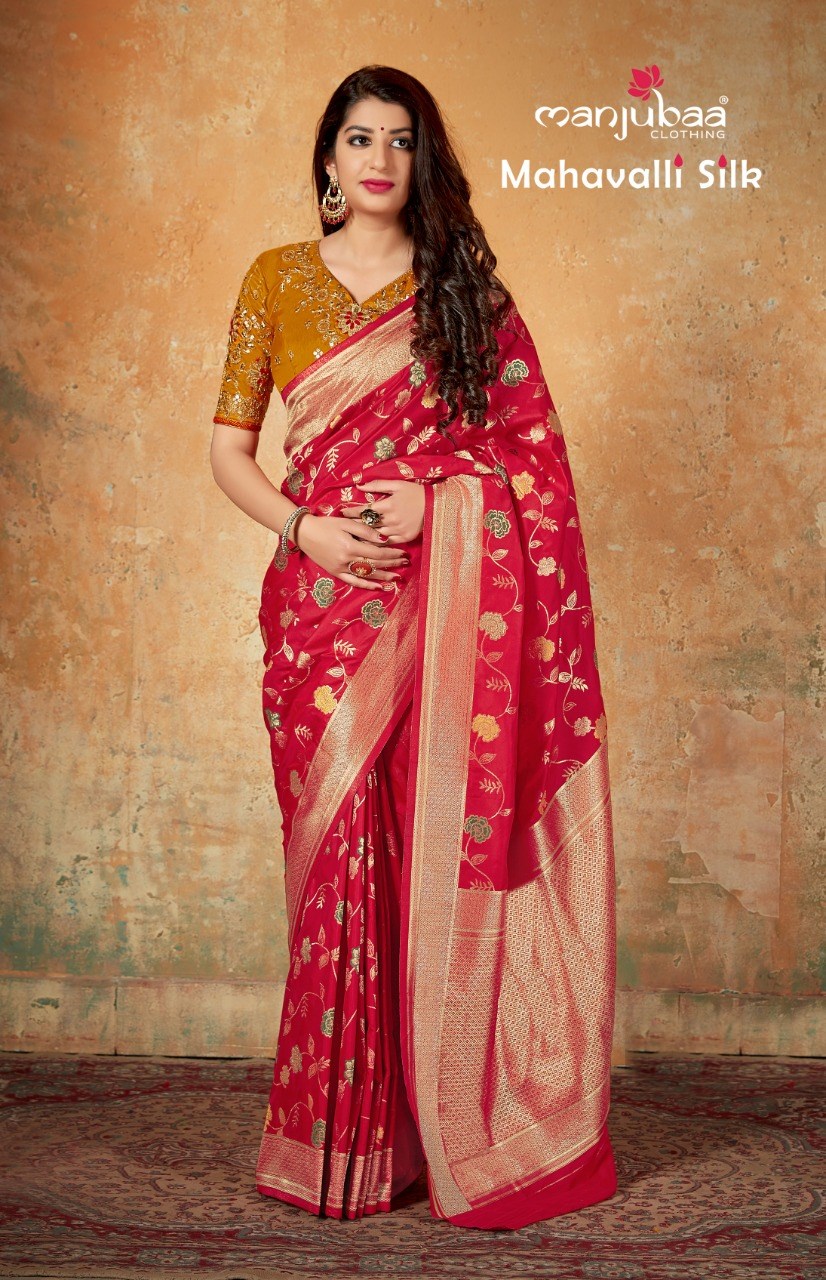 Manjubaa Clothing Mahavalli Silk Designer Heavy Banarasi Sil...