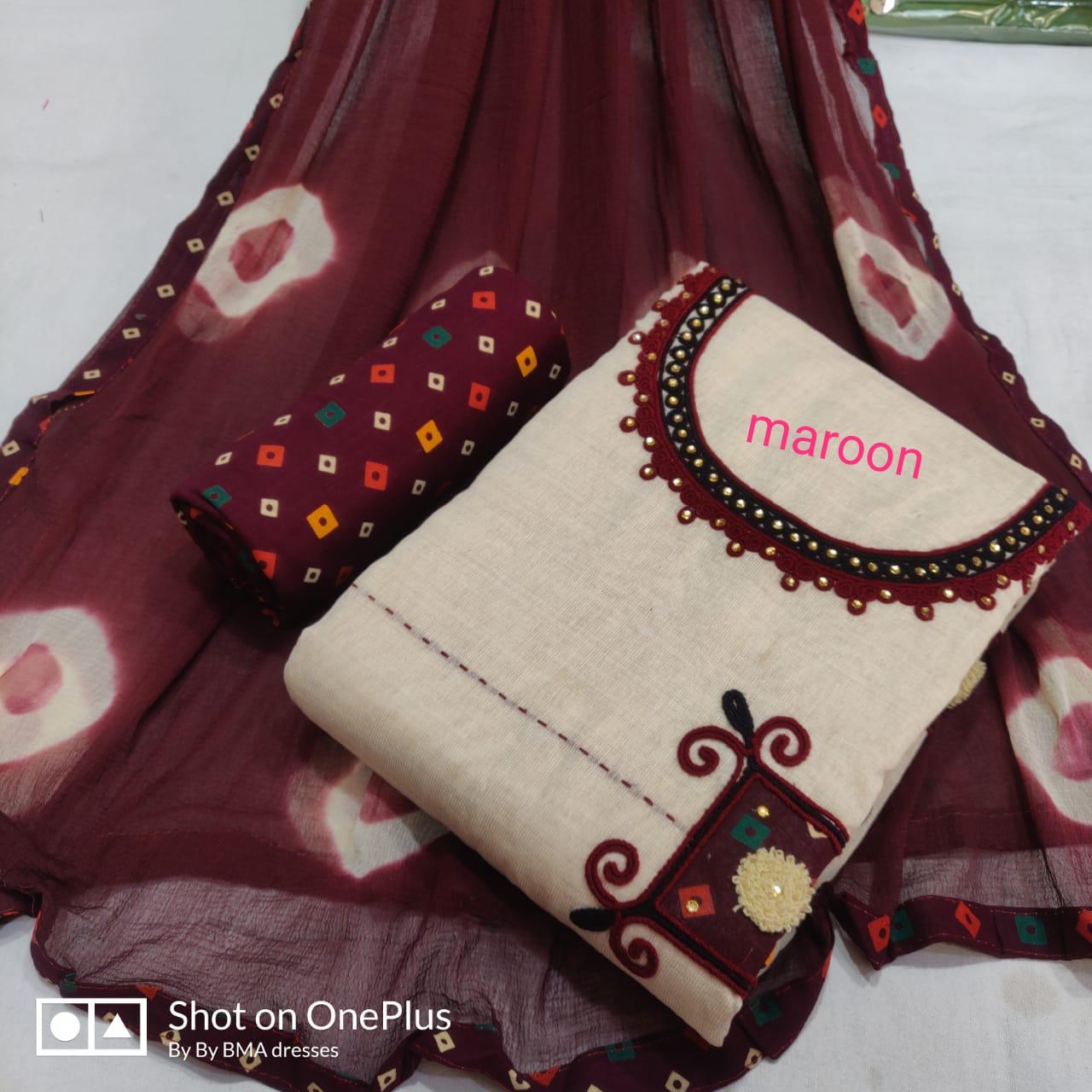 Non Catalog Printed Khadi Cotton Dress Material At Wholesale...