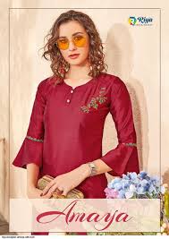 Riya Designer Amaya Silk With Heavy Embroidery Work Readymad...