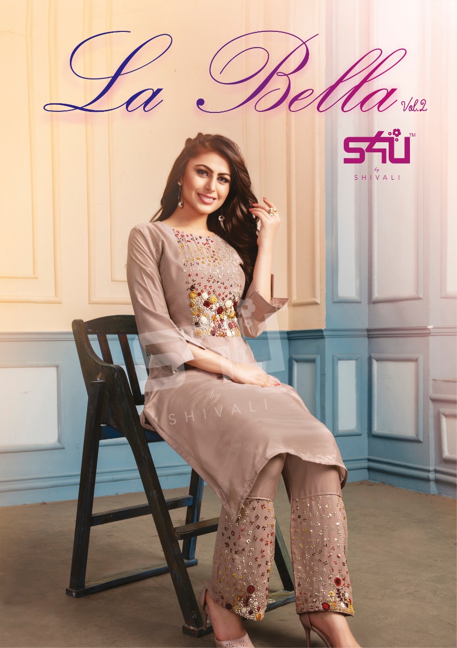 S4u Shivali La Bella Vol 2 Designer Fancy Fabric With Embroi...