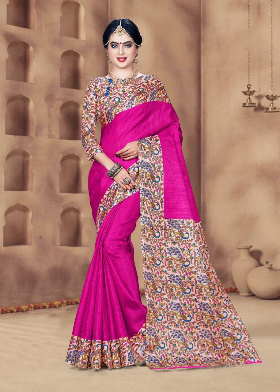 Sangam Prints Geetanjali Khadi Silk Regular Wear Sarees Coll...