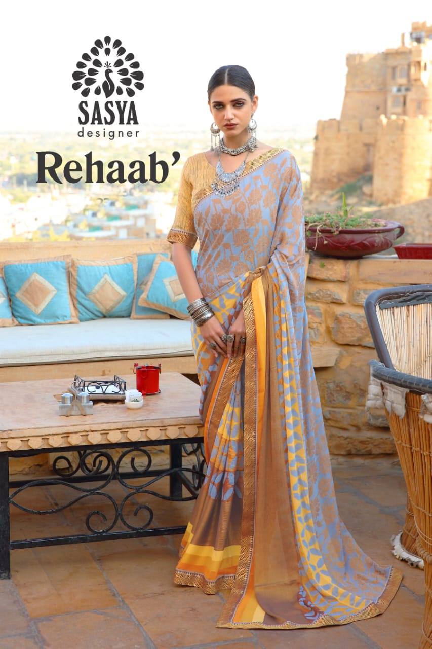 Sasya Designer Rehaab Brasso Printed Regular Wear Sarees Col...